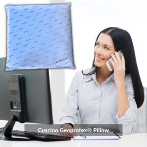 cuscino anti elettrosmog e radiazioni Geoprotex® Pillow utilizzato in ufficio